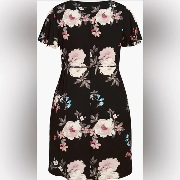 City Chic Precious Floral Print Dress XXL 24 Gently Worn - Picture 2 of 7